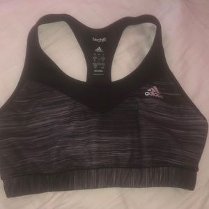 Grey adidas sports bra